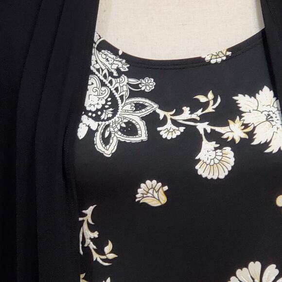 Tiffany & Grey Jacket Dress Black/White Large - Picture 2 of 8